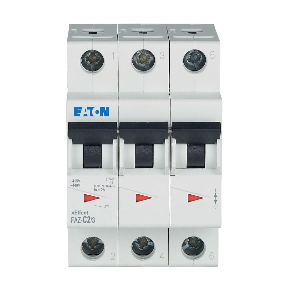 Eaton Eaton (Moeller) Leitungsschutzschalter C 2A, 3p FAZ-C2/3