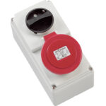 ABL CEE-Steckdose 5p 16A 6h 400V/rt IP44 C51S301 Aufputz Schraubkl Kunststoff