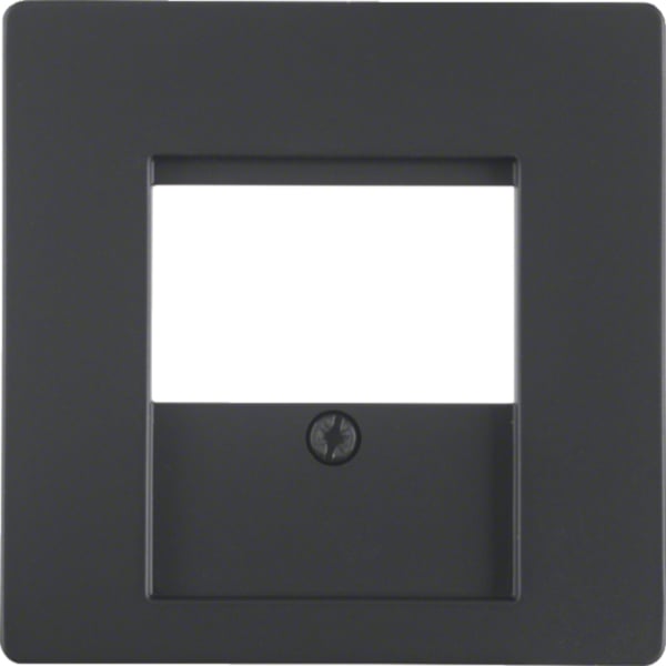 BERKER Zentralplatte TAE 1-fach schwarz samt MAN0206423 Schraubbef
