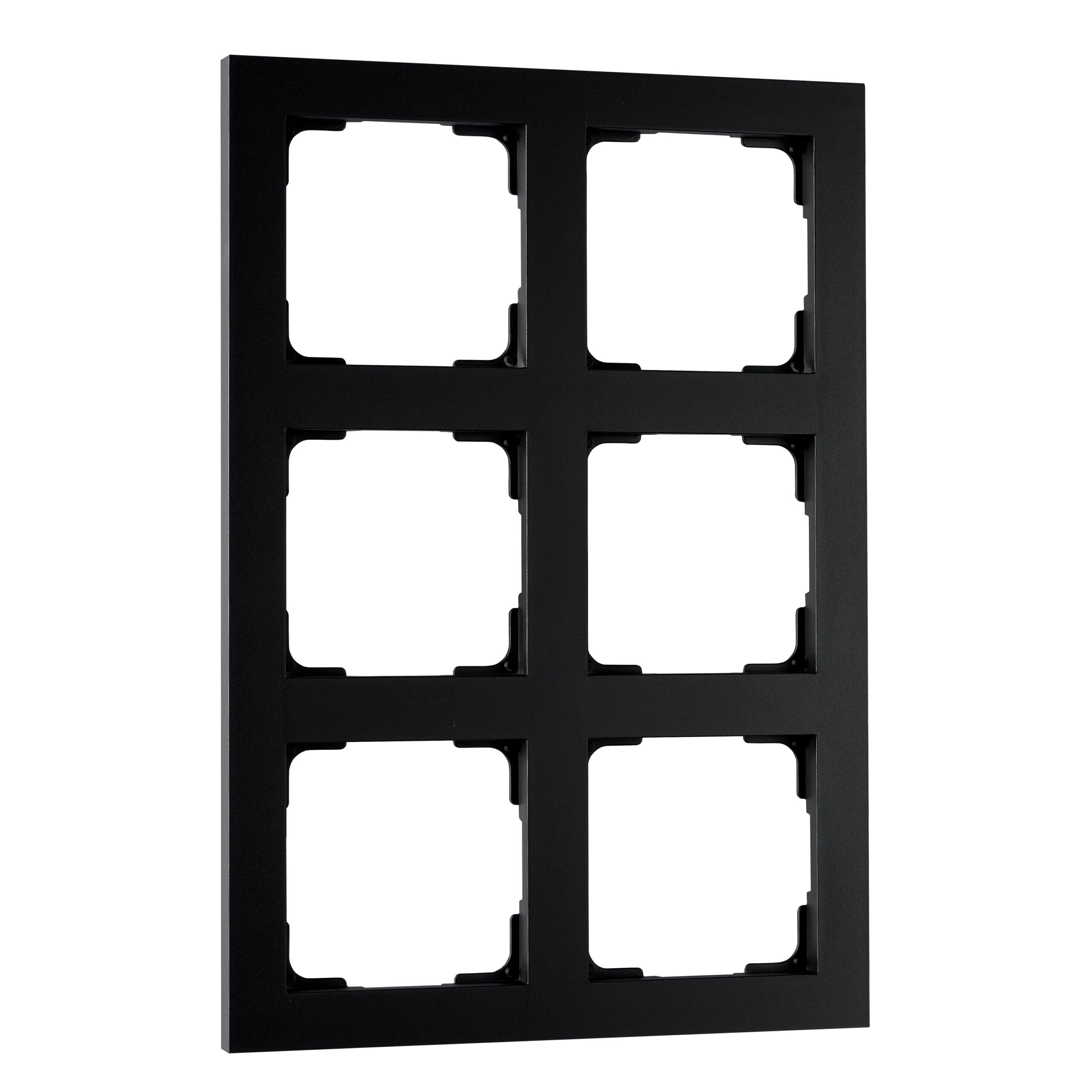 SG LEUCHTEN Rahmen 6-fach schwarz matt horizontal Kunststoff 078071