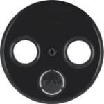 BERKER Zentralplatte UAE/IAE schwarz matt R:Classic MAN0307324 Schraubbef