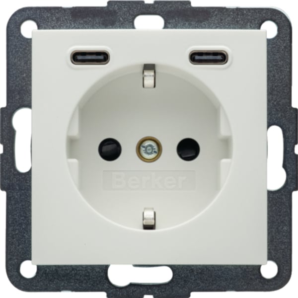 BERKER Steckdose 1-fach polws matt 2USB-C Unterputz 48151909 mit BS USB IP20
