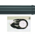 senkrechte Dachdurchführung 110/160 mm PP, schwarz
