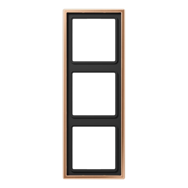 Jung Jung BRG 2983 Rahmen 3-fach LS 990 Metall PVD-beschichtet Bronze gebürstet senkrecht