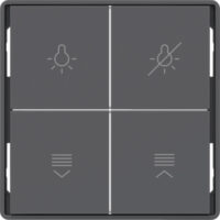 BERKER Taste_4t Tastsensor anthrazit matt BSF 81182126 Ind. Bedruckung für Bussystem