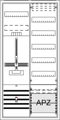 STRIEBEL&JOHN Komplettschrank Aufputz/Unterputz 1Z DA27BB 1stö 2Feld IP31 SS_5p