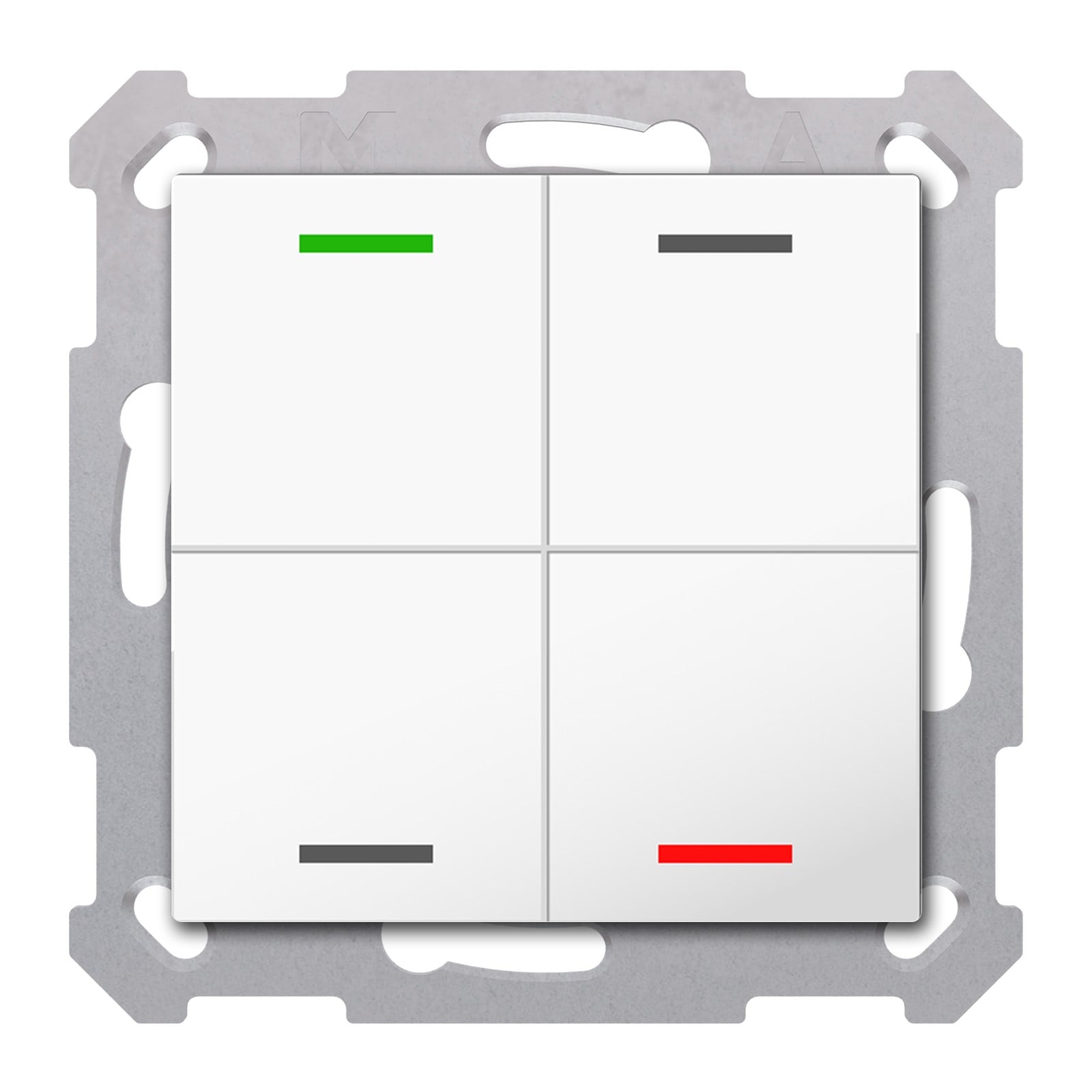 MDT Tastsensor KNX Unterputz reinweiß glänzend 4-fach 4pkt TAL-55T4002.02S