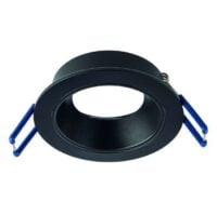 Rutec ALU02302 Einbauring MixMi, schwenkb. ,rund, Aluminium schwarz/schwarz matt, ED68mm