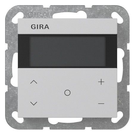 GIRA Raumtemperaturregler Unterputz KNX grau matt 2007015 Basis+zentr Abdeckpl