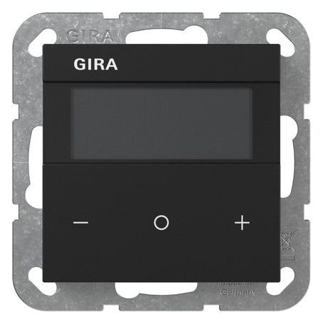 GIRA Raumtemperaturregler Unterputz KNX schwarz matt 2004005 Basis+zentr Abdeckpl