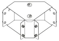 Legrand MGR1212AGL Salamandre IP30 trunking 300x300mm top lid 90° gusset
