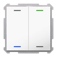 MDT Tastsensor KNX Unterputz studioweiß glänzend 2-fach 4pkt TAL-63T2004.02S