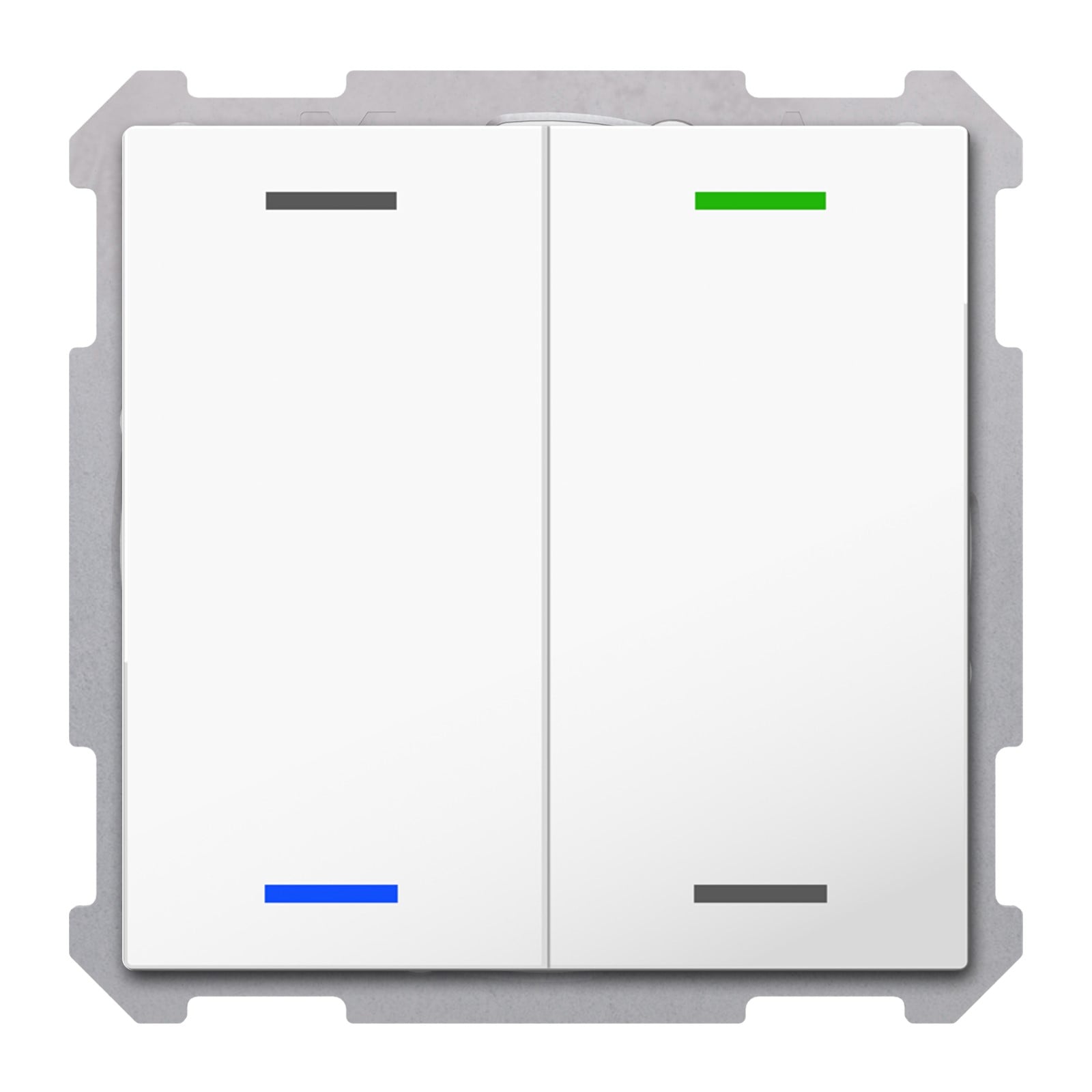 MDT Tastsensor KNX Unterputz studioweiß glänzend 2-fach 4pkt TAL-63T2004.02S