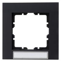 Kopp HK07 PURE -Abdeckrahmen 1-fach mit Schriftfeld Farbe:anthrazit