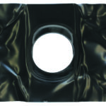 Universal-Dachpfanne (25-50 Gr) flex schwarz für Abgassystem 110 mm