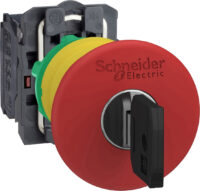 Schneider XB5AS9445 Pilzdrucktaster 1S1Ö 40mm rot NOT-AUS Schlüssel. Nr.455 Kunst
