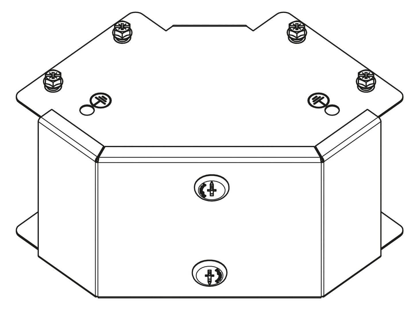 Legrand Legrand MGR43CGL Salamandre IP30 trunking 100x75mm outside lid 90° gusset
