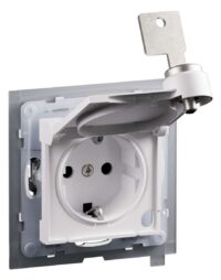 Legrand 765196 SEANO Schutzko Steckdose SL erhöhtBer schutz KlappdeckelglänzendSchliess