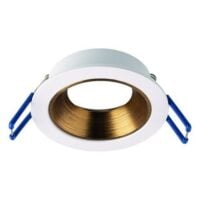 Rutec ALU01212 Einbauring MixMi, schwenkb.,ru, Aluminium weiß matt/bronzegold