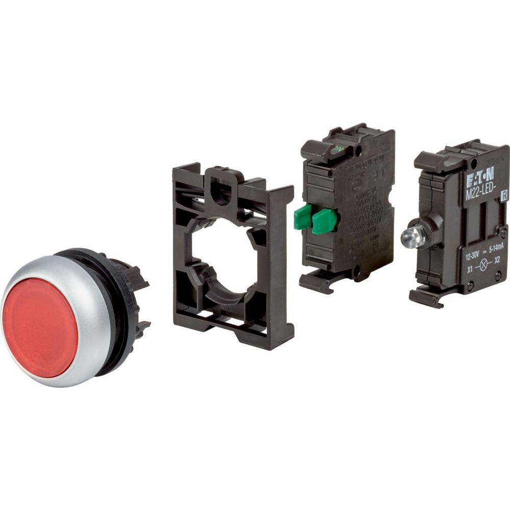 Eaton Eaton (Moeller) Leuchtdrucktaster Komplettgerät M22-DL-R-K10LED-BVP