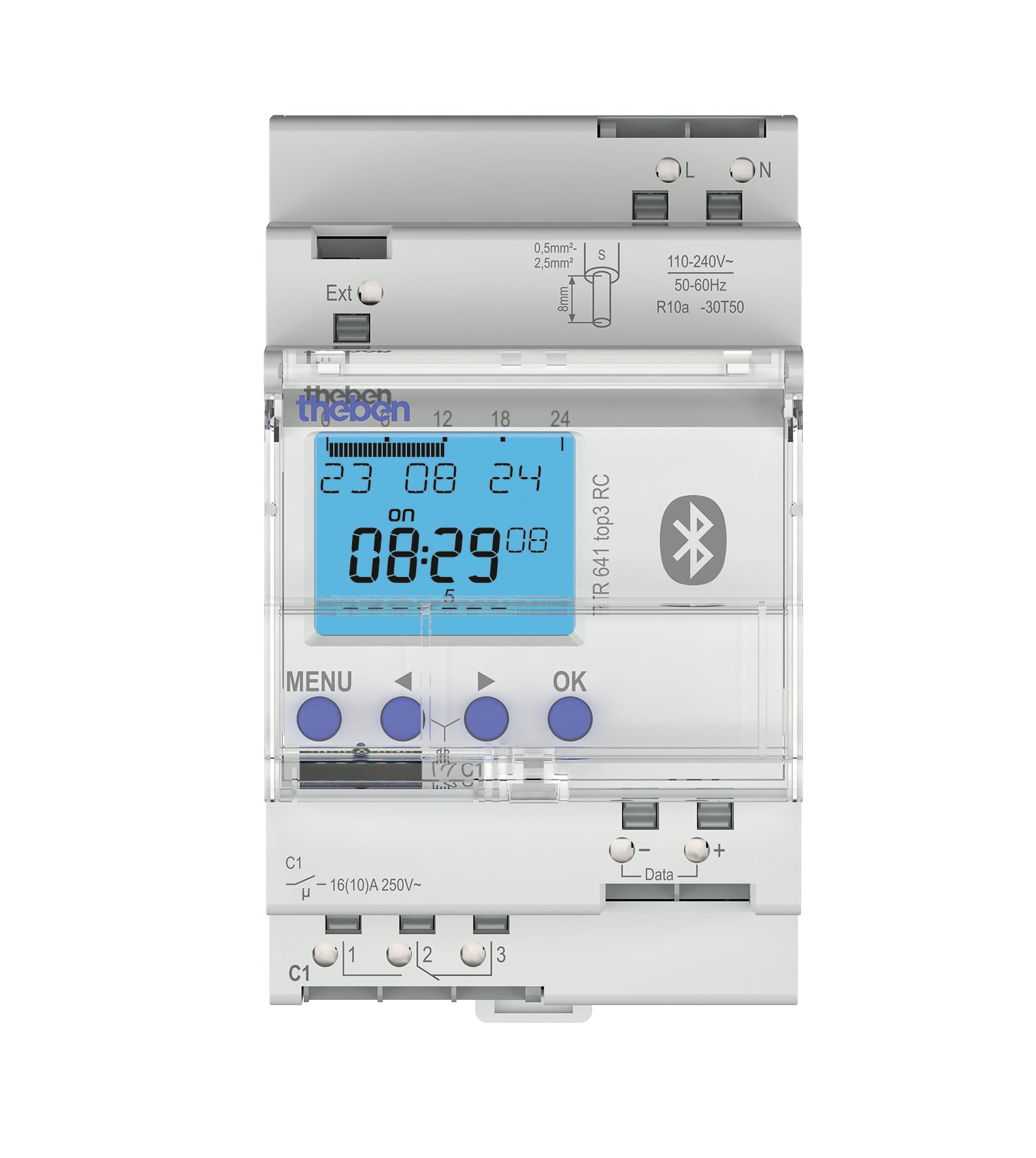 Theben THEBEN Schaltuhr digi 110-230VAC 1kan TR 641 top3 BLE RC 87660h 3TE REG
