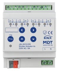 MDT Jalousieaktor KNX REG 4-fach 8A Handbedien JAL-0410.03S