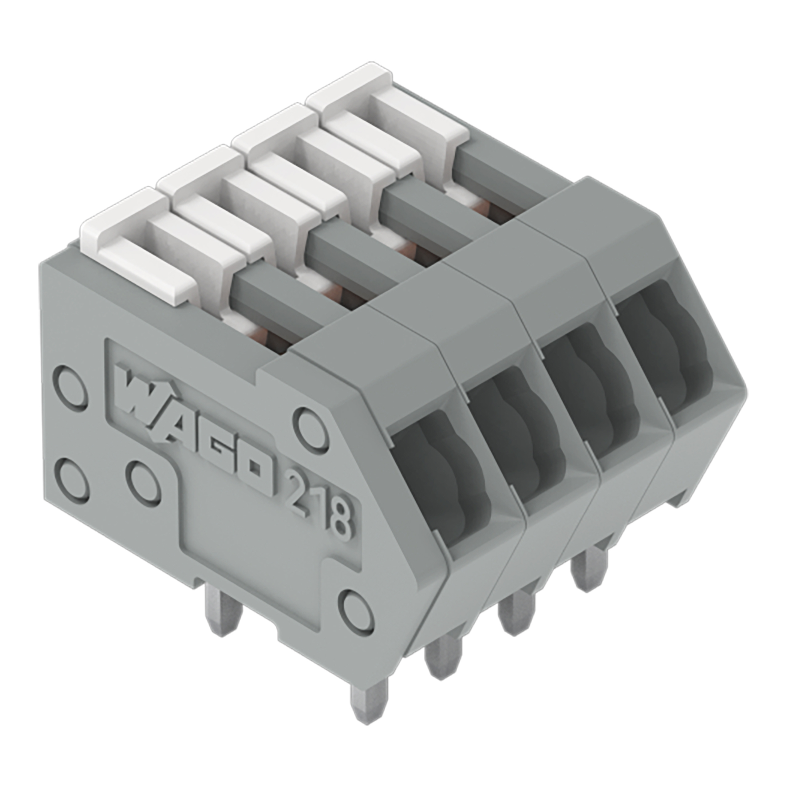 WAGO Leiterplattenklemme 0,5mm²,grau 218-104