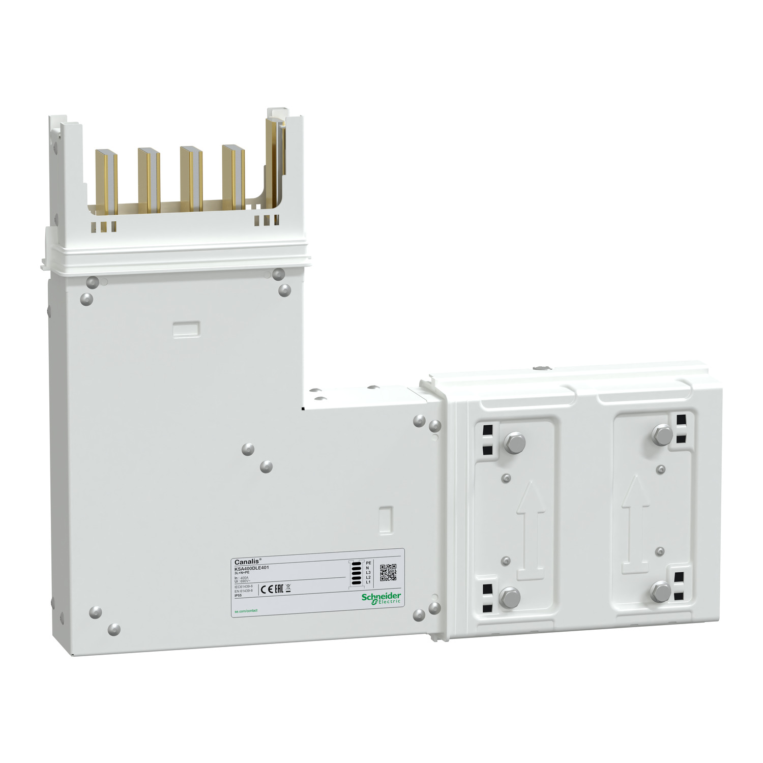 Schneider KSA250DLE401 KSA Winkel- element,250A, flach PE innen, Standardläng