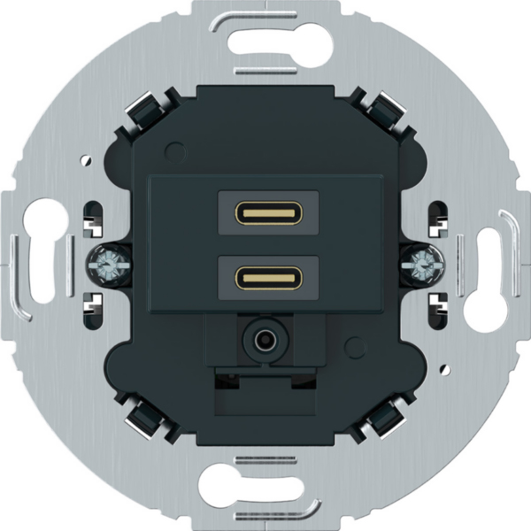 BERKER USB-Spannungsversorgung 2USB-C Unterputz 270425 3000mA anthrazit 5-12V 50-60Hz