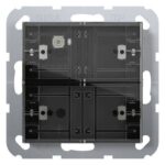 GIRA Tastsensor KNX Unterputz 4-fach 4pkt LED 505600 inklusiveAnkoppl mit Thermostat