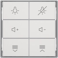 BERKER sechsteilige Taste Tastsensor matt 81183229 polws Ind. Bedruckung BSF