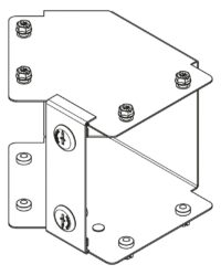Legrand MGR99BL Salamandre IP30 trunking 225x225mm inside lid 45° bend