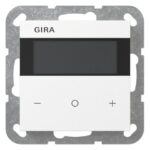 GIRA Raumtemperaturregler Unterputz KNX reinweiß glänzend 200503 Basis+zentr Abdeckpl