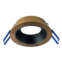 Rutec ALU12302 Einbauring MixMi, schwenkb.,ru, Aluminium bronzegold geb./schwarz