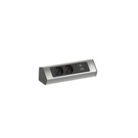 BACHMANN Steckdosenleiste Edelstahl 2xUSB 2m 932.015 IP20 1,5qmm