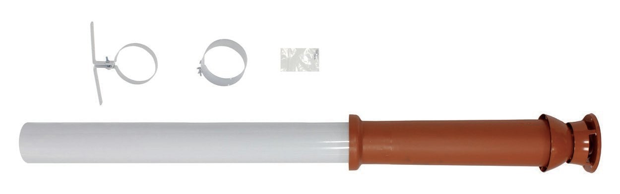 senk. Dachdurchführung turboTEC Luft-/Abgasführung, 60/100 mm, rot