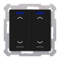 MDT Tastsensor KNX Unterputz schwarz matt 2-fach 4pkt TAL-5502A06.02S