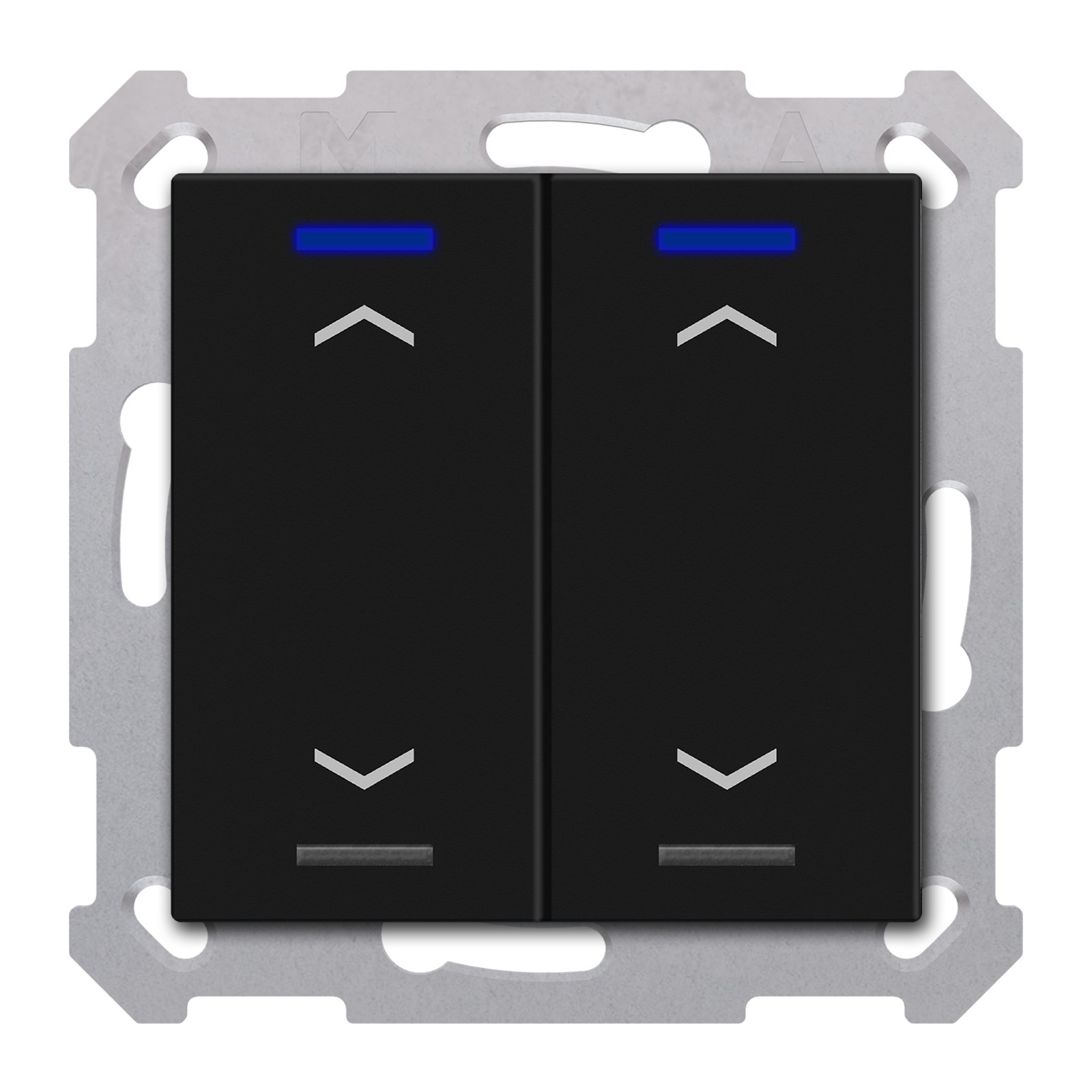 MDT Tastsensor KNX Unterputz schwarz matt 2-fach 4pkt TAL-5502A06.02S