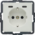 BERKER Steckdose 1-fach polws samt 2USB-C Unterputz 48156089 mit BS USB IP20