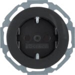 BERKER Steckdose 1-fach schwarz matt Unterputz mit BS IP20 R.Classic MAN0306424 horizontal/vertikal