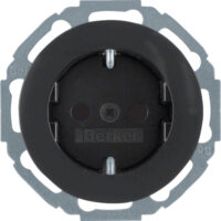 BERKER Steckdose 1-fach schwarz matt Unterputz mit BS IP20 R.Classic MAN0306424 horizontal/vertikal