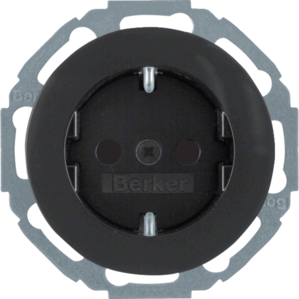 BERKER Steckdose 1-fach schwarz matt Unterputz mit BS IP20 R.Classic MAN0306424 horizontal/vertikal