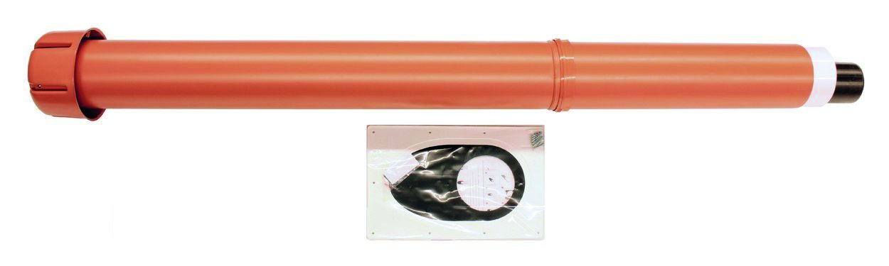 senkrechte Dachdurchführung 110/160 mm PP, rot