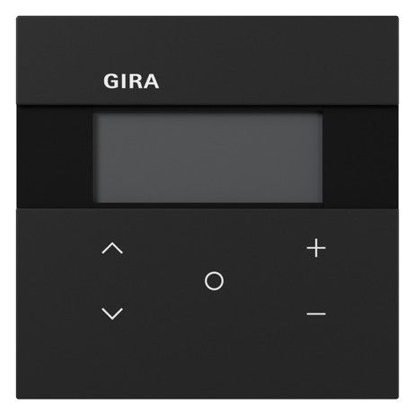 GIRA Raumtemperaturregler Unterputz KNX schwarz matt 200674 Basis+zentr Abdeckpl