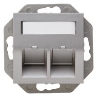 Kopp HK07 -Keystoneaufnahme mit Abdeckung Farbe:stahl
