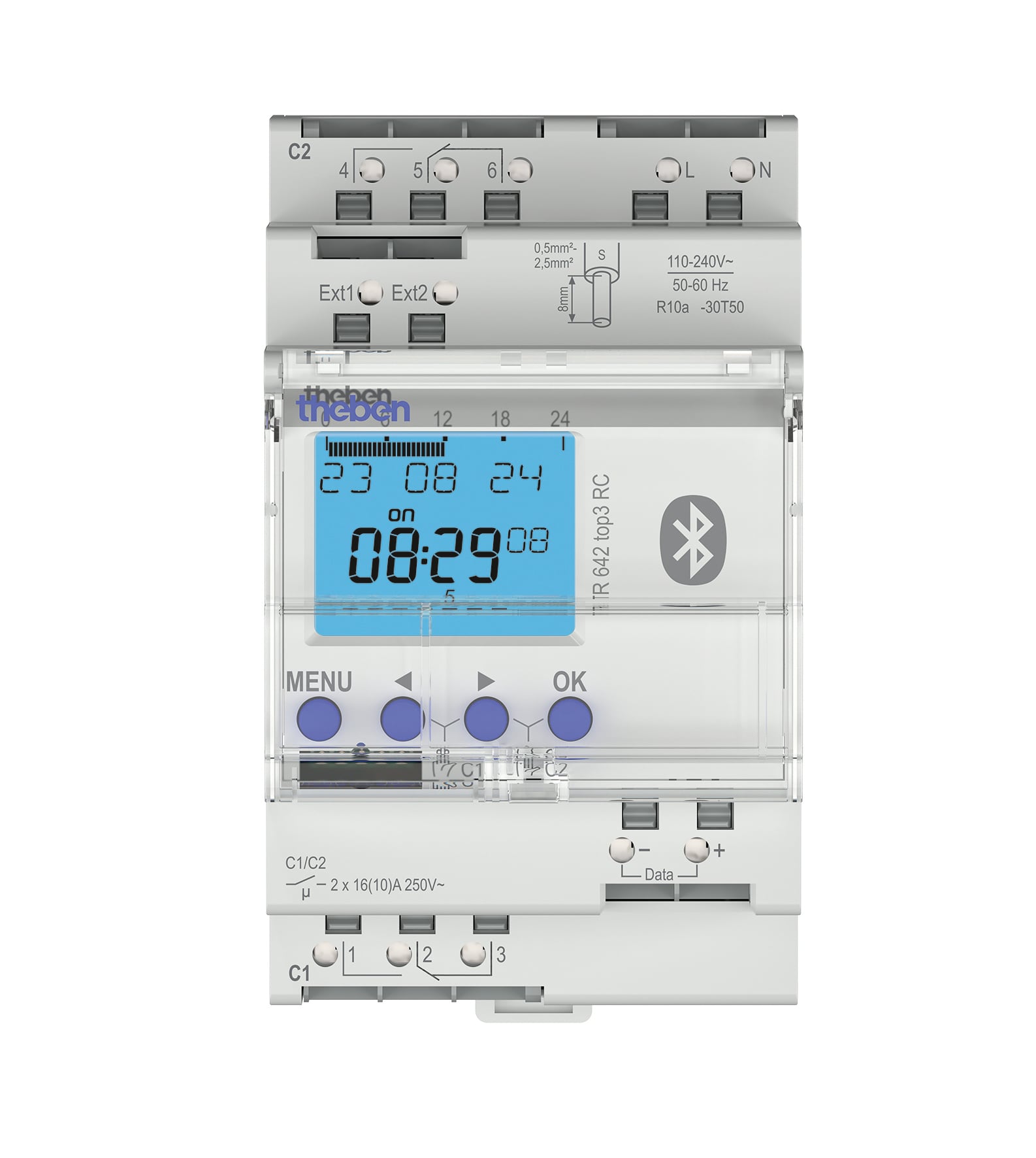 Theben THEBEN Schaltuhr digi 110-230VAC 2kan TR 642 top3 BLE RC 87660h 3TE REG
