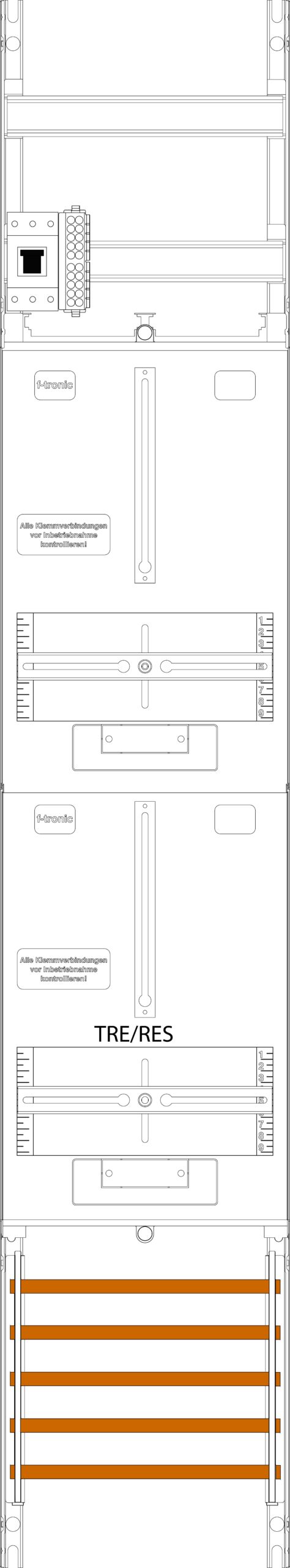 F-TRONIC Komplettfeld Zählerfeld ZR6-HSP,1-fel ZR6-HSP