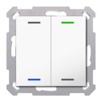 MDT Tastsensor KNX Unterputz reinweiß glänzend 2-fach 4pkt TAL-5502002.02S