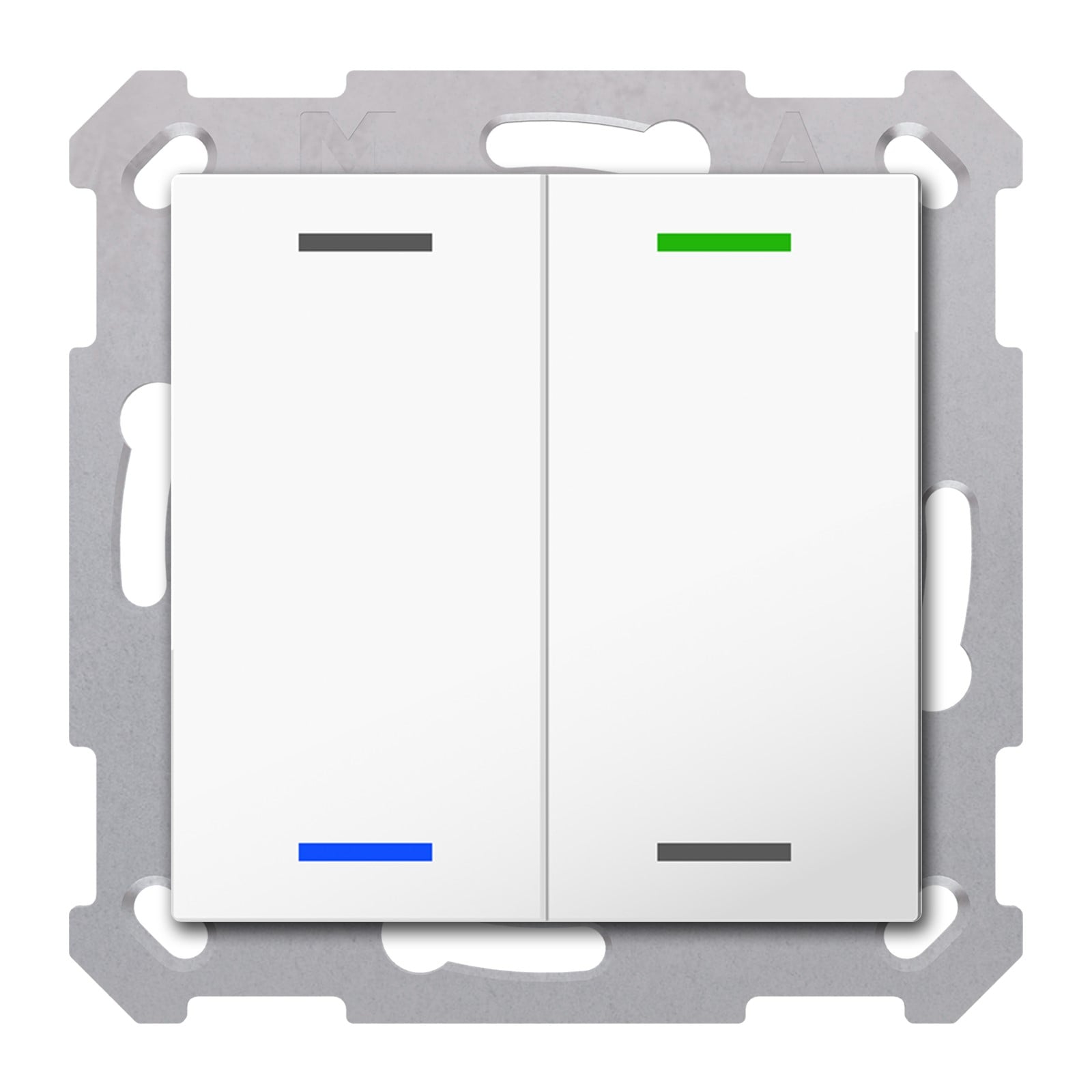 MDT Tastsensor KNX Unterputz reinweiß glänzend 2-fach 4pkt TAL-5502002.02S