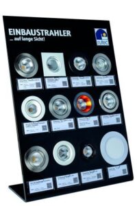 Rutec 10015 Mustertafel Einbaustrahler, wechselbar bestückt